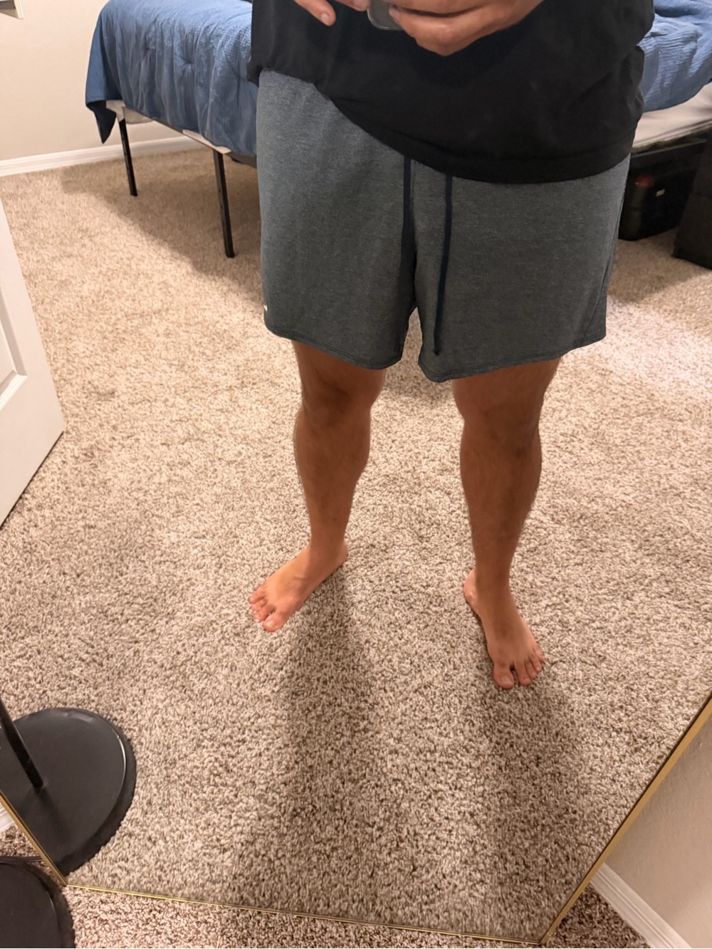 Nike Men's Gray Athletic Shorts with Drawstring